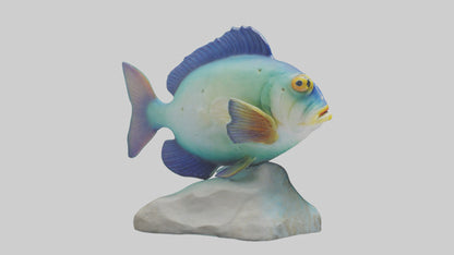 3D model Goby Fish statue model VR / AR / low-poly