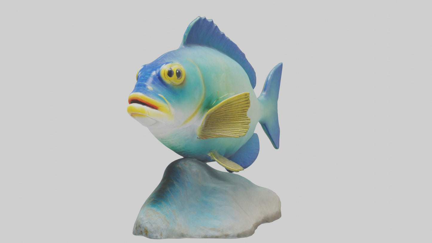 3D model Goby Fish statue model VR / AR / low-poly