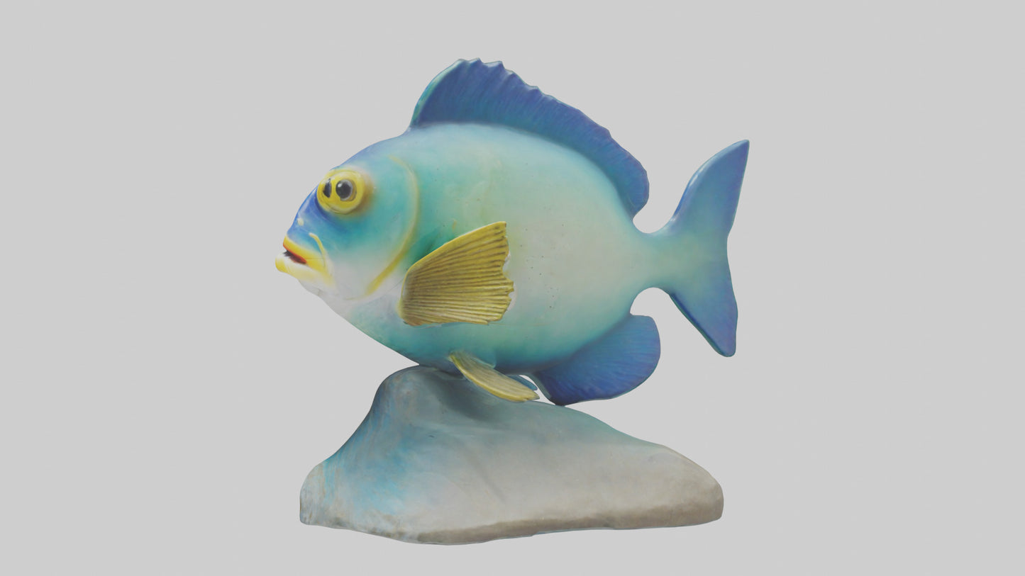 3D model Goby Fish statue model VR / AR / low-poly