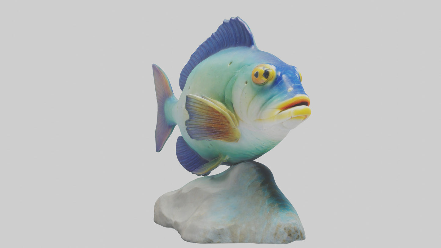 3D model Goby Fish statue model VR / AR / low-poly