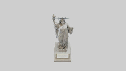 3D model Goddess of Liberty sculpture model VR / AR / low-poly