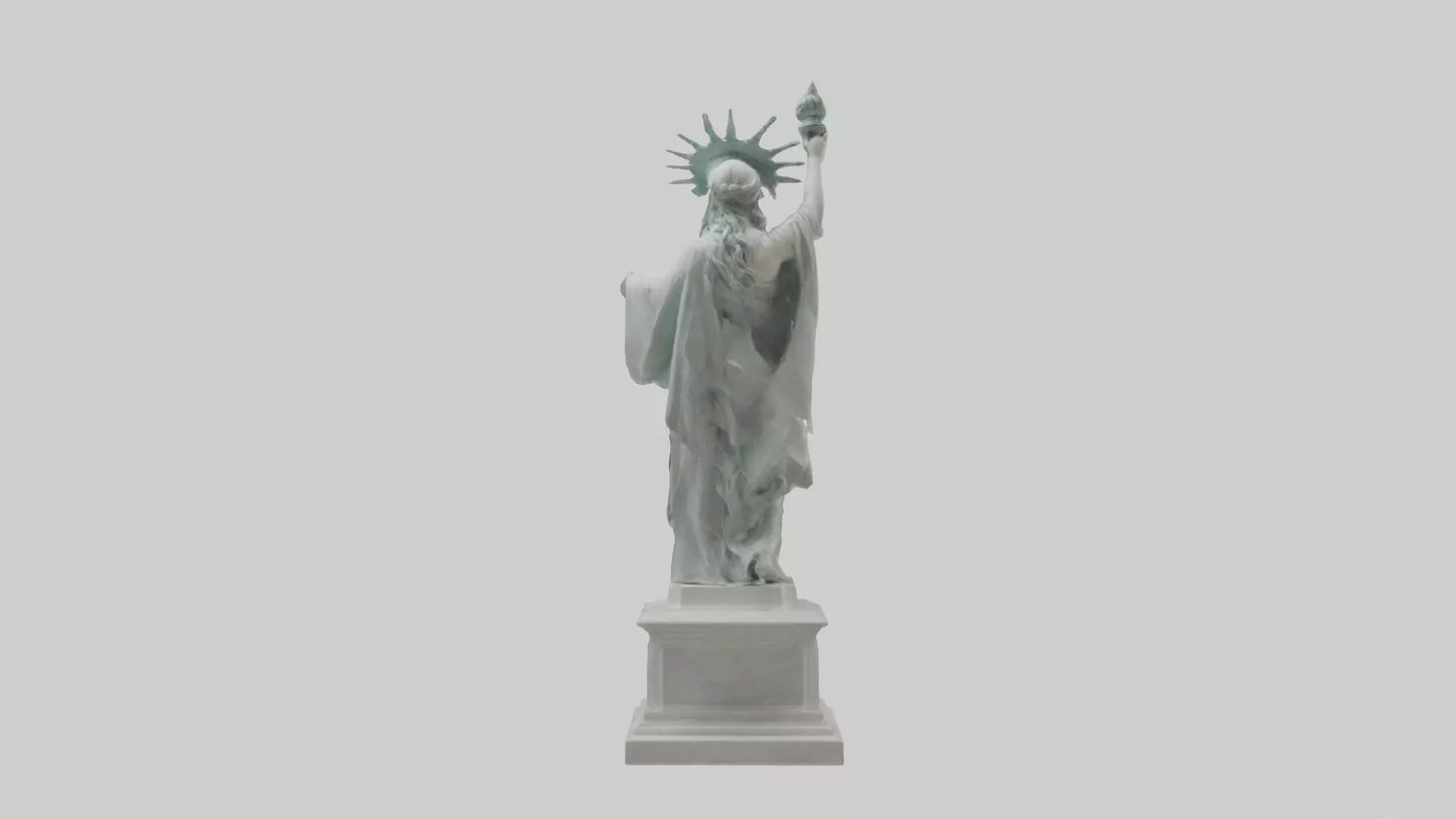 3D model Goddess of Liberty sculpture model VR / AR / low-poly