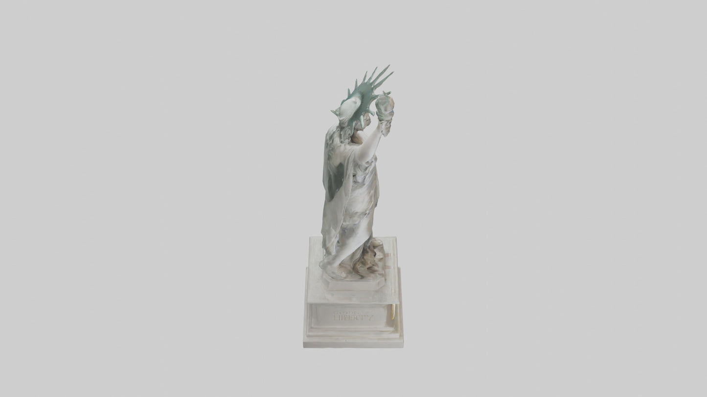 3D model Goddess of Liberty sculpture model VR / AR / low-poly
