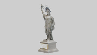 3D model Goddess of Liberty sculpture model VR / AR / low-poly