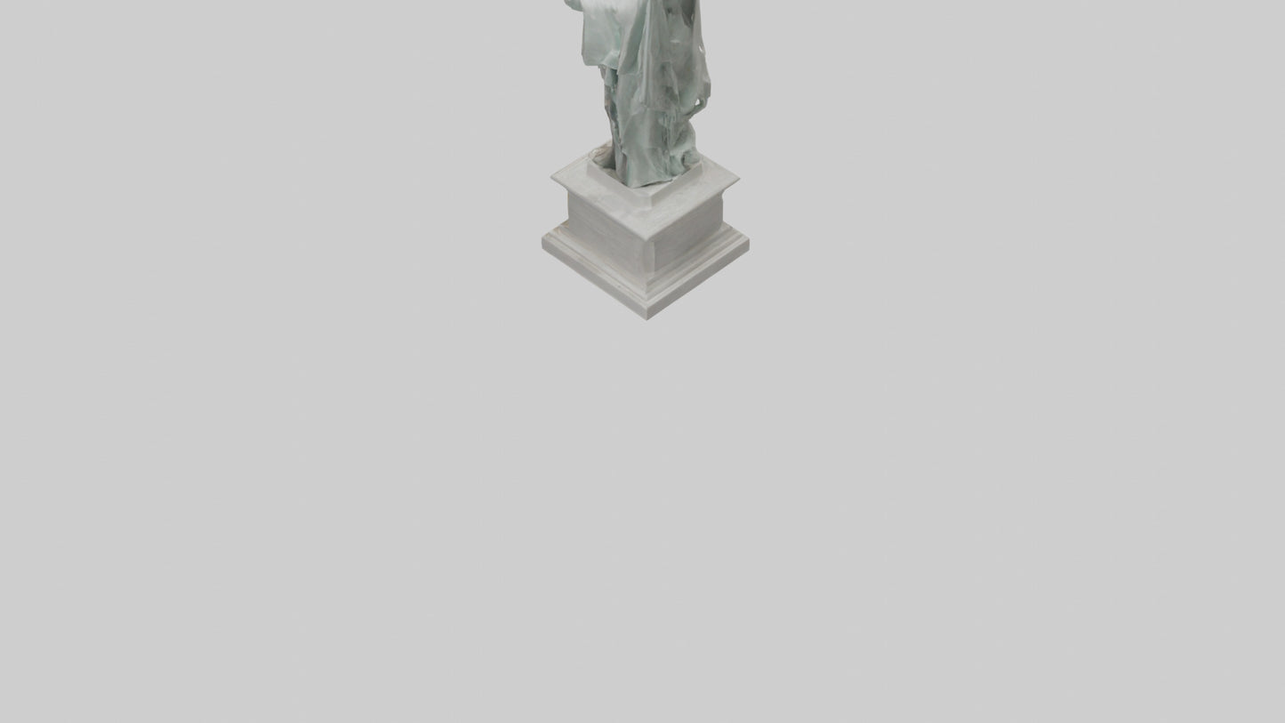 3D model Goddess of Liberty sculpture model VR / AR / low-poly
