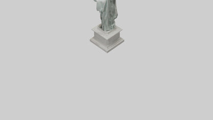 3D model Goddess of Liberty sculpture model VR / AR / low-poly