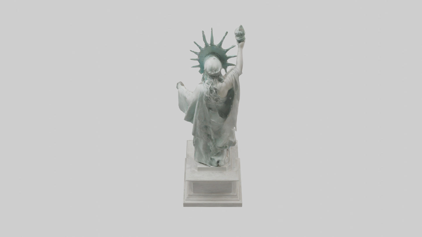 3D model Goddess of Liberty sculpture model VR / AR / low-poly