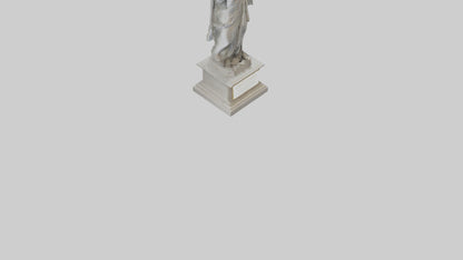 3D model Goddess of Liberty sculpture model VR / AR / low-poly