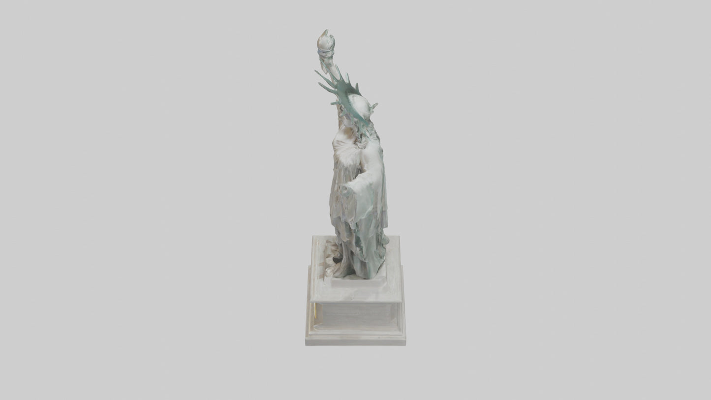 3D model Goddess of Liberty sculpture model VR / AR / low-poly