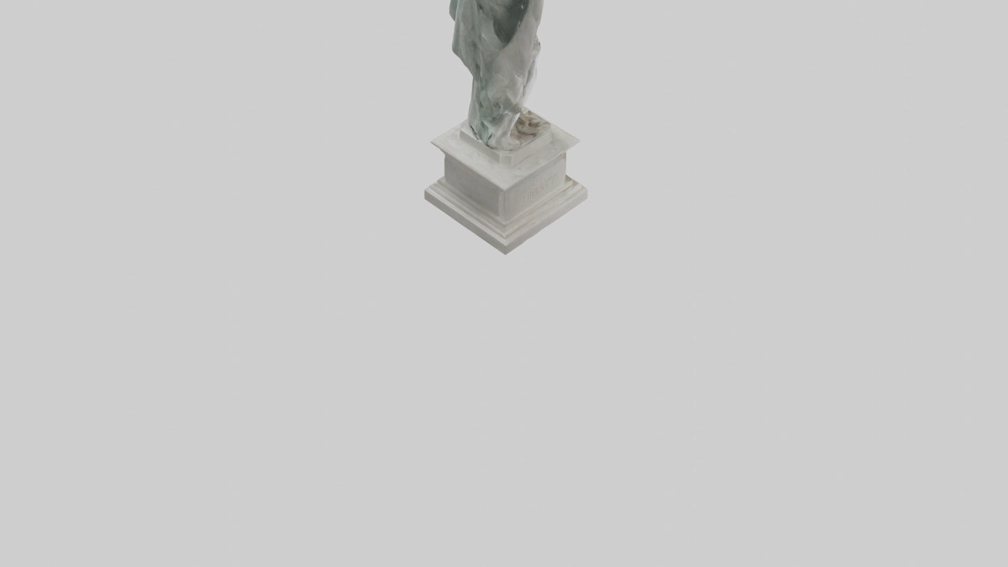 3D model Goddess of Liberty sculpture model VR / AR / low-poly