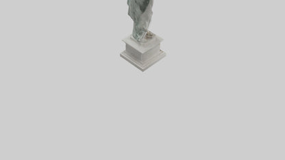 3D model Goddess of Liberty sculpture model VR / AR / low-poly
