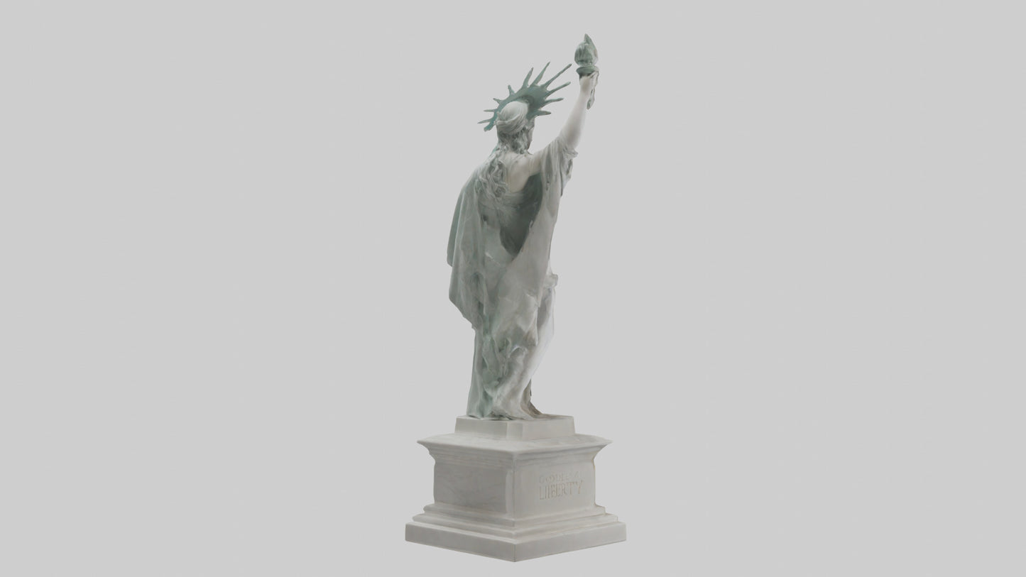 3D model Goddess of Liberty sculpture model VR / AR / low-poly