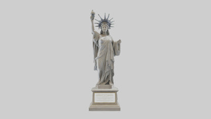 3D model Goddess of Liberty sculpture model VR / AR / low-poly