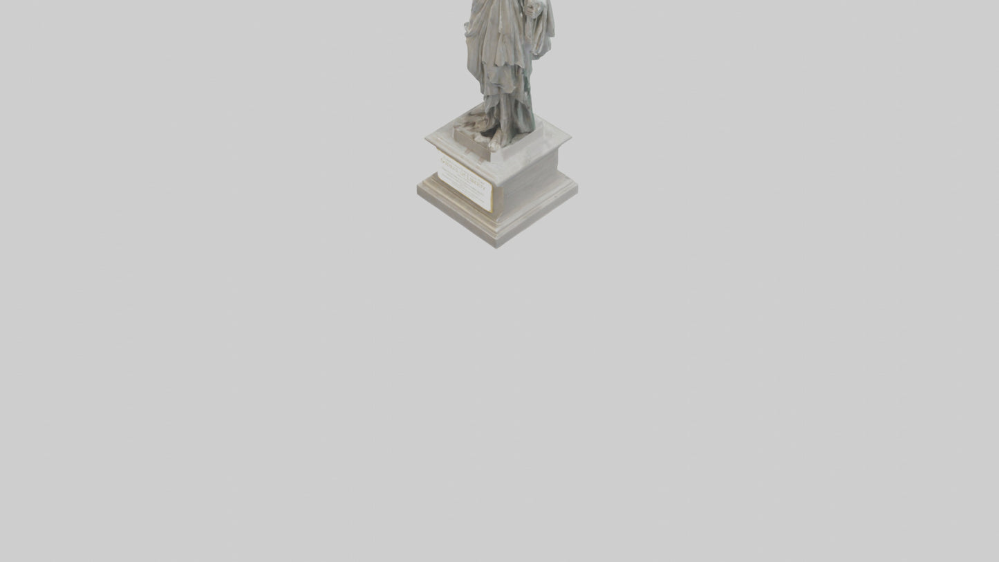 3D model Goddess of Liberty sculpture model VR / AR / low-poly