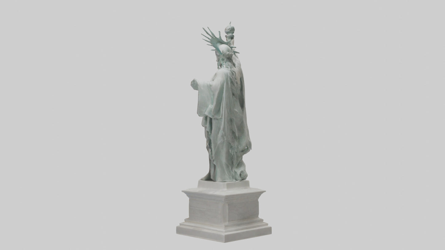 3D model Goddess of Liberty sculpture model VR / AR / low-poly