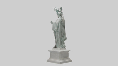 3D model Goddess of Liberty sculpture model VR / AR / low-poly