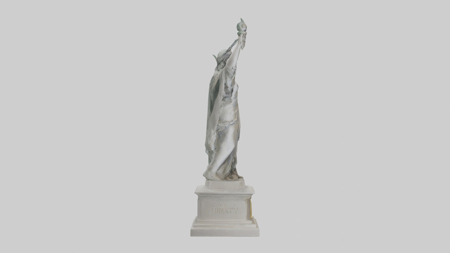3D model Goddess of Liberty sculpture model VR / AR / low-poly