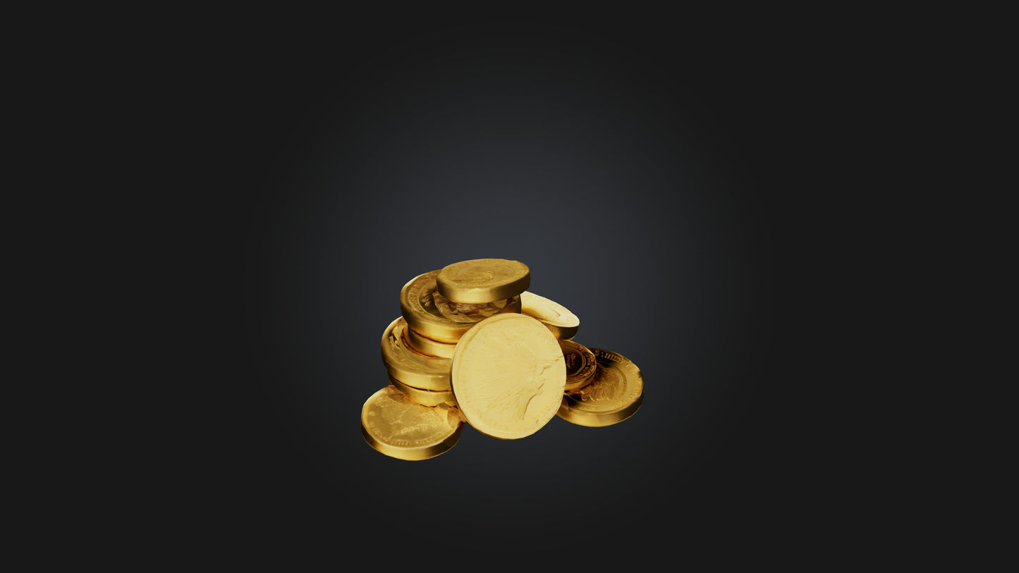 3D model Gold Coins VR / AR / low-poly
