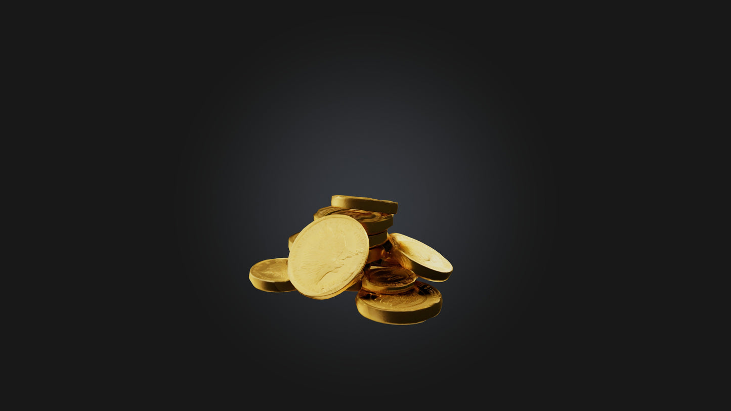3D model Gold Coins VR / AR / low-poly
