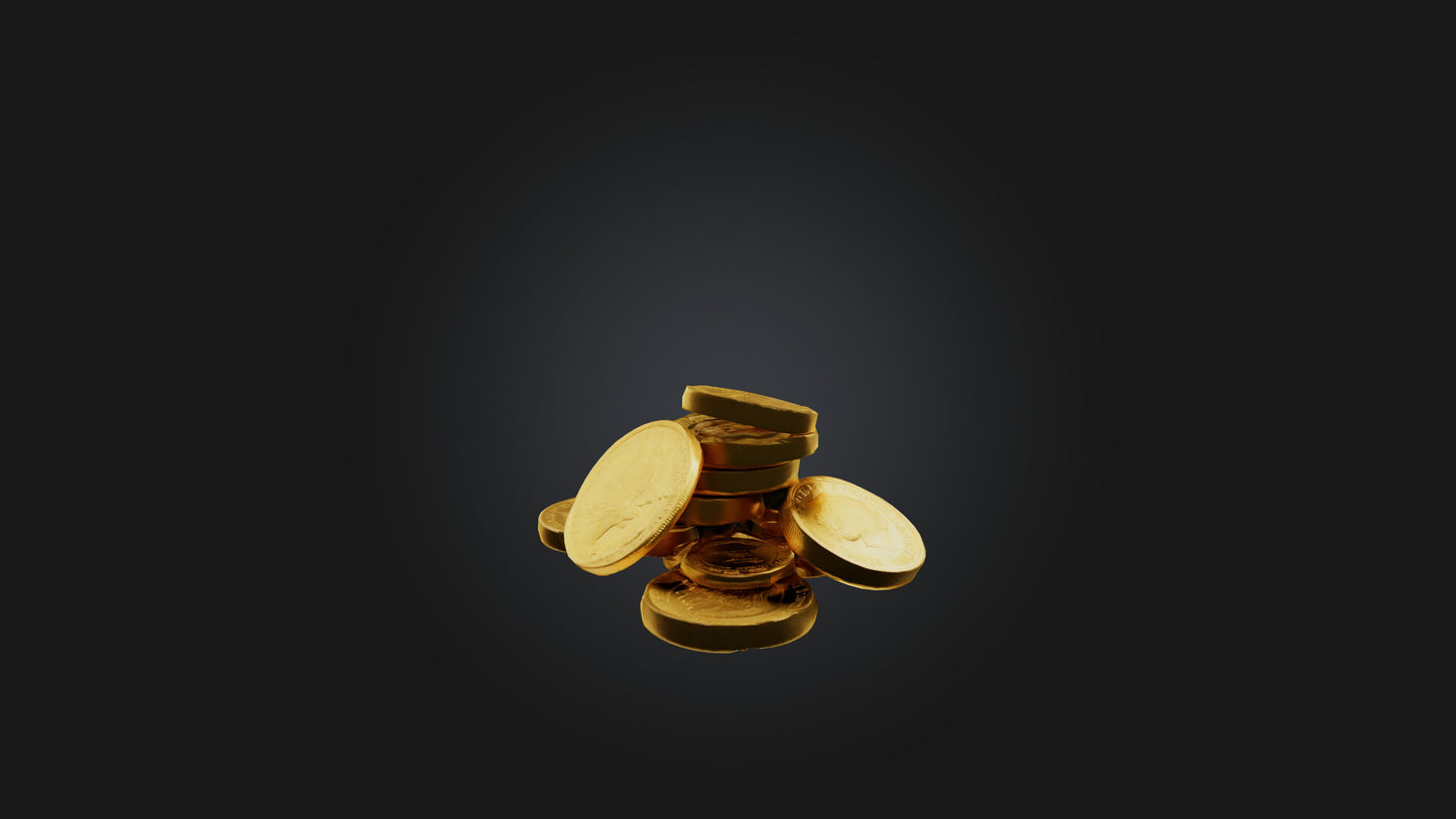 3D model Gold Coins VR / AR / low-poly