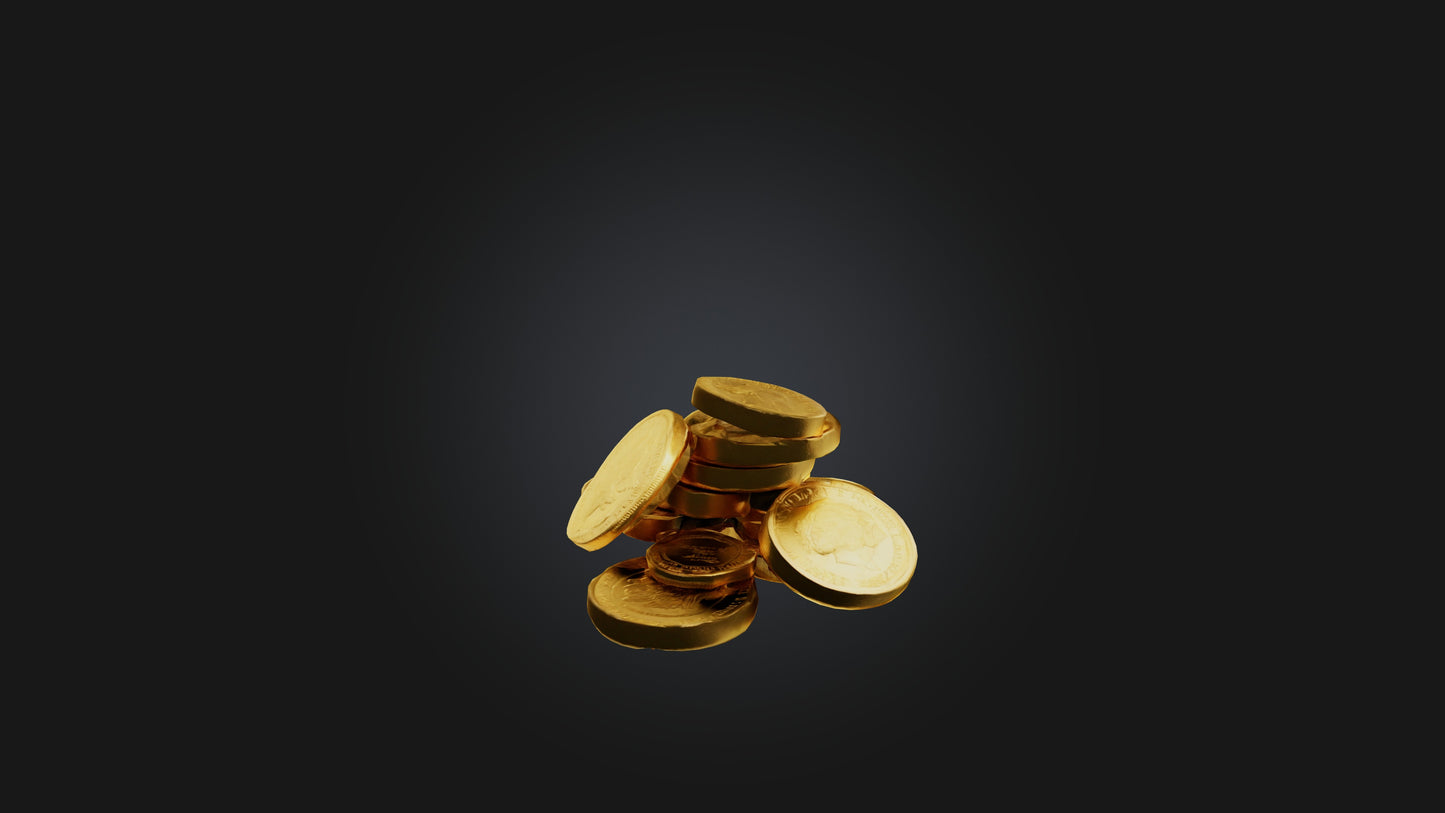 3D model Gold Coins VR / AR / low-poly