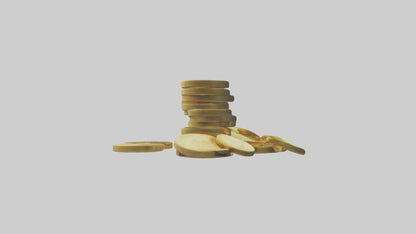 3D model Gold Coins model VR / AR / low-poly