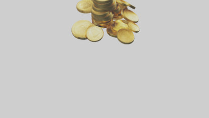 3D model Gold Coins model VR / AR / low-poly
