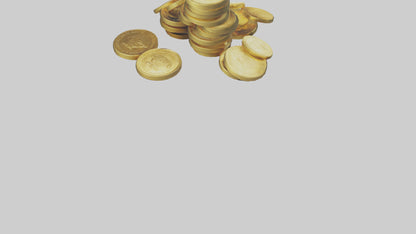3D model Gold Coins model VR / AR / low-poly