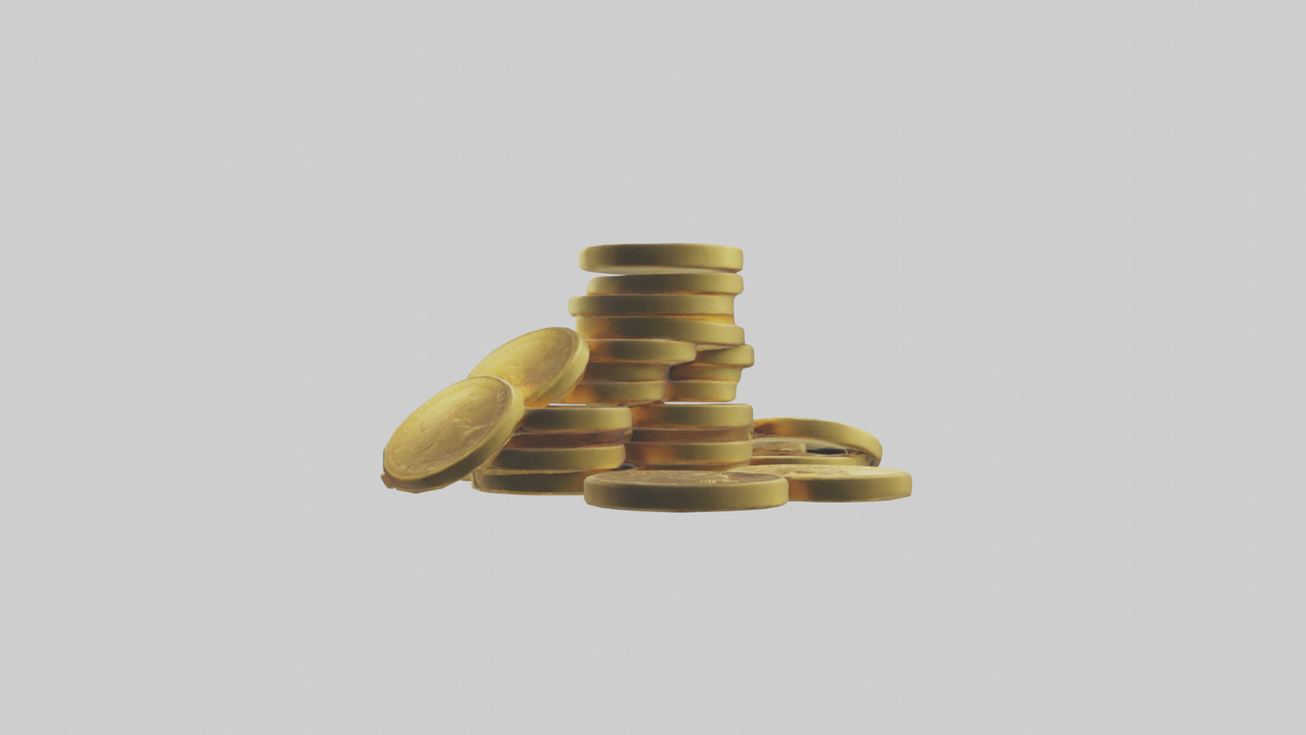 3D model Gold Coins model VR / AR / low-poly