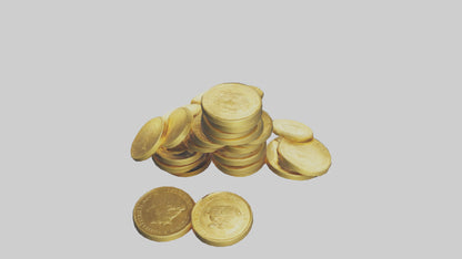 3D model Gold Coins model VR / AR / low-poly