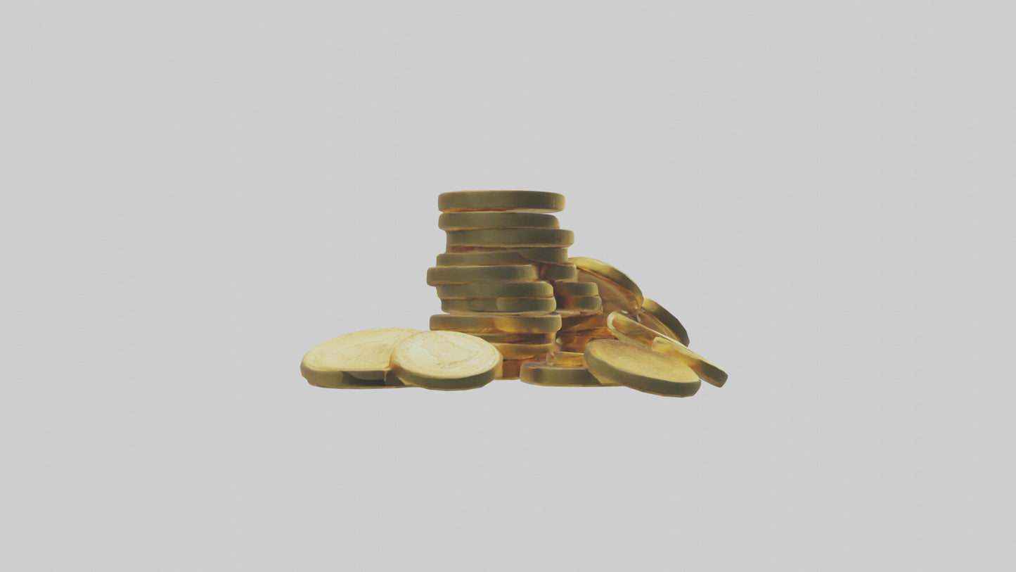 3D model Gold Coins model VR / AR / low-poly
