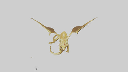 3D model Gold Dragon model VR / AR / low-poly