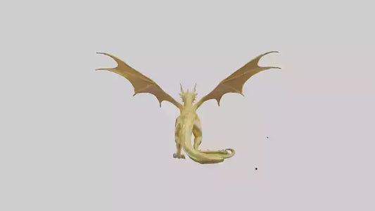 3D model Gold Dragon model VR / AR / low-poly