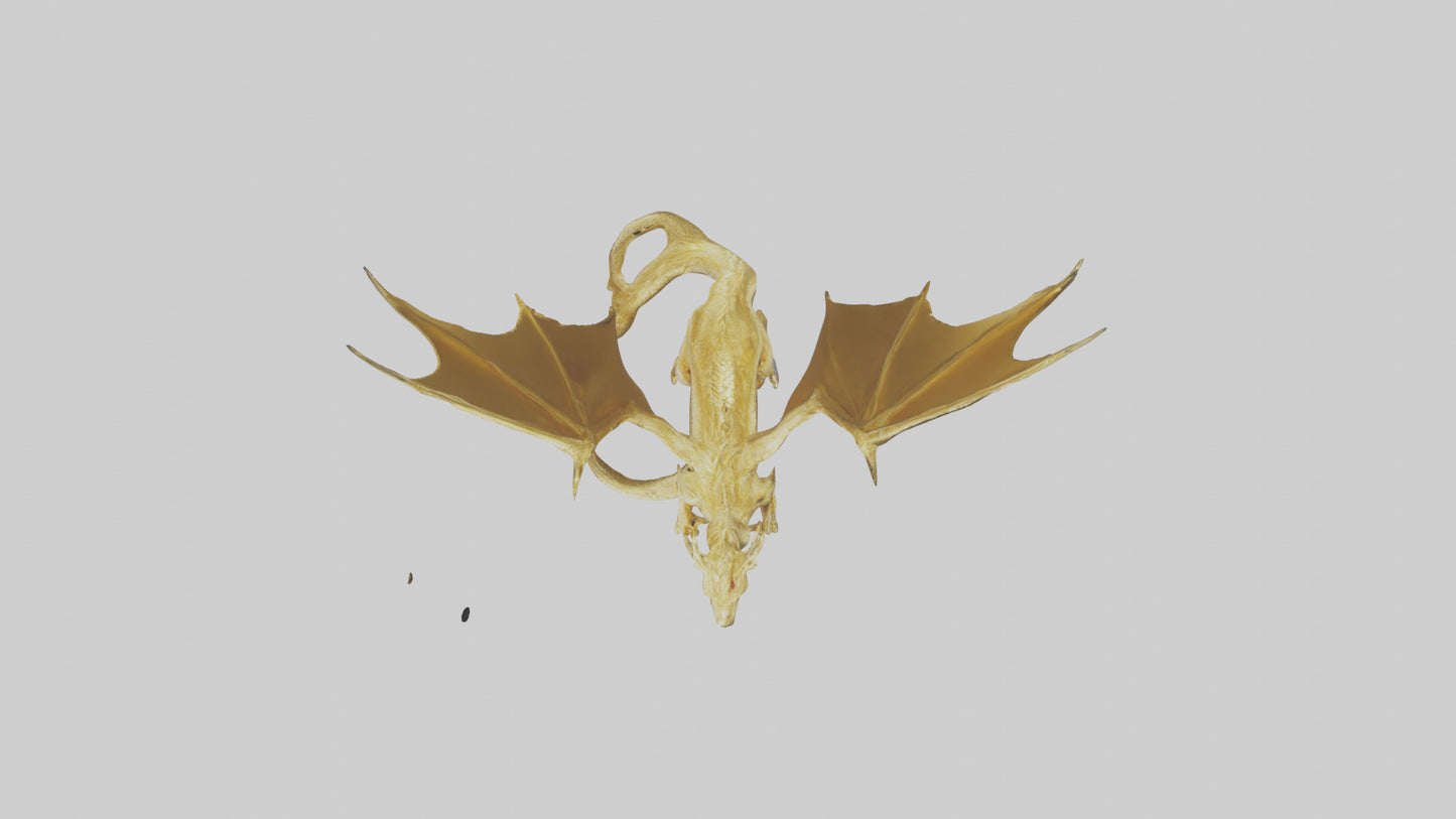 3D model Gold Dragon model VR / AR / low-poly