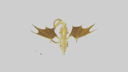3D model Gold Dragon model VR / AR / low-poly
