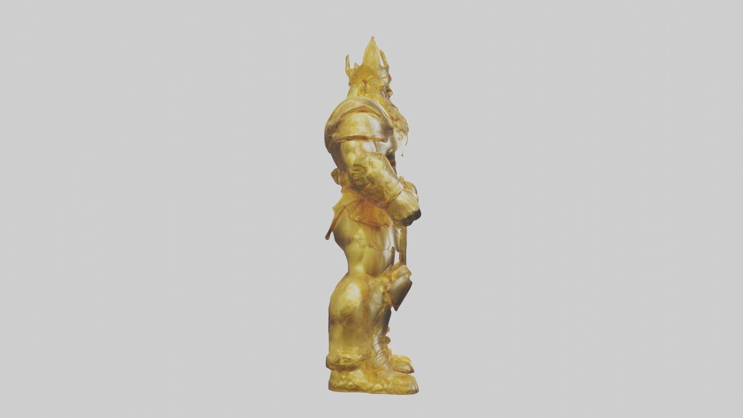Gold Giant model VR / AR / low-poly