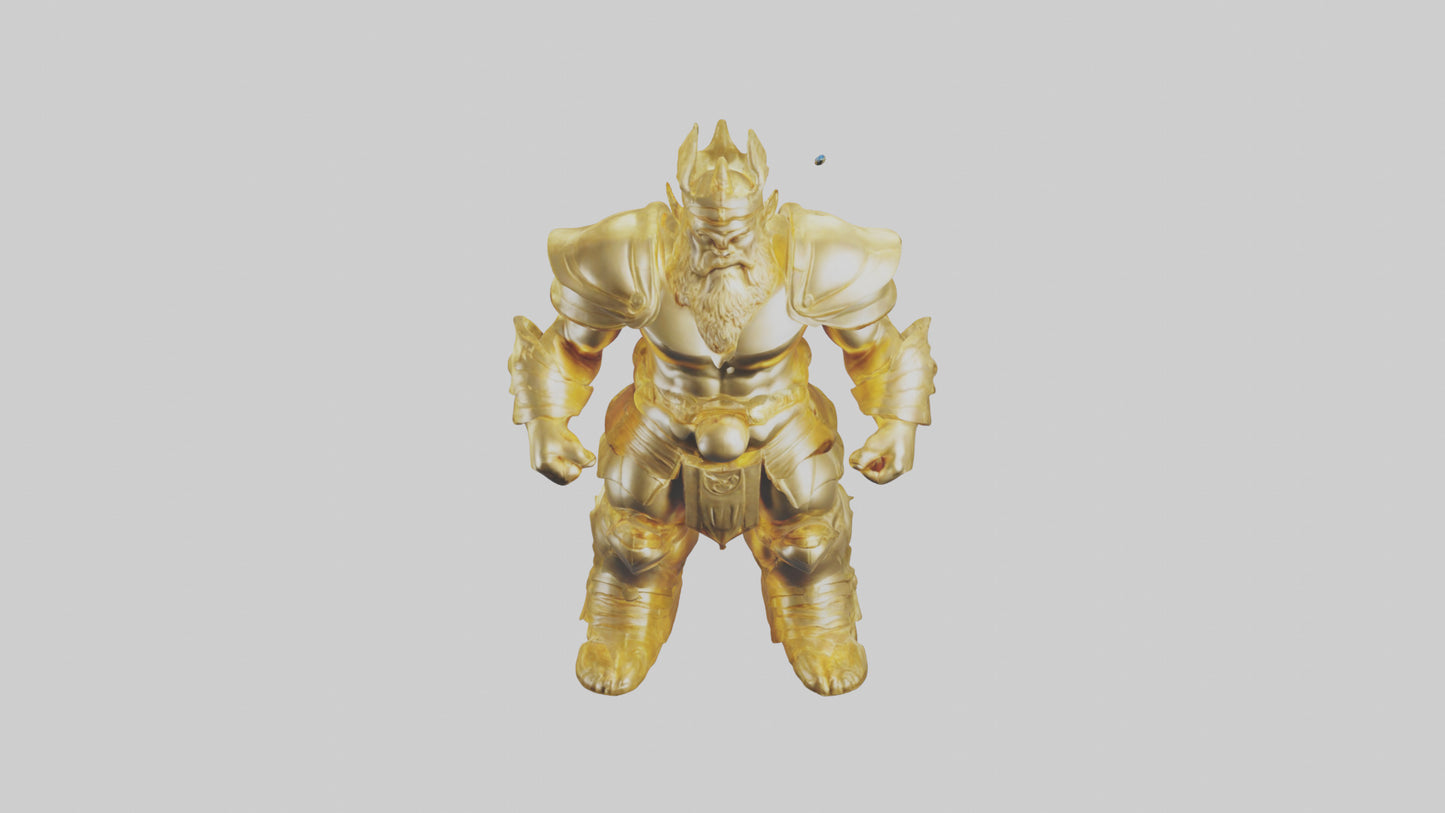 Gold Giant model VR / AR / low-poly