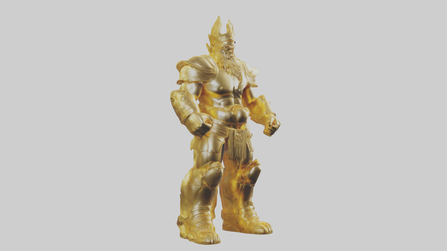 Gold Giant model VR / AR / low-poly