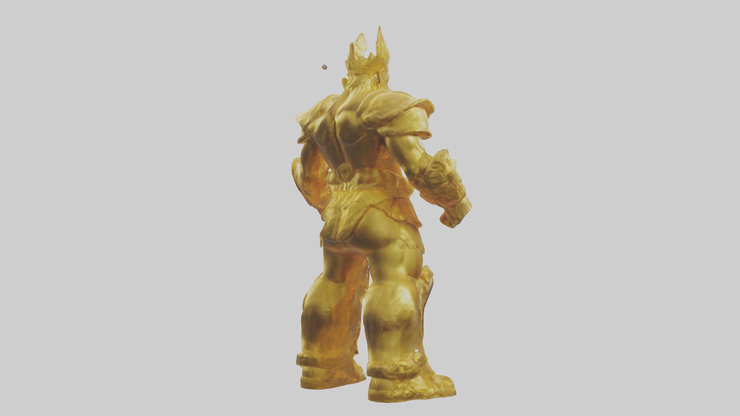Gold Giant model VR / AR / low-poly