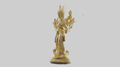 3D model Gold leaf statue model VR / AR / low-poly