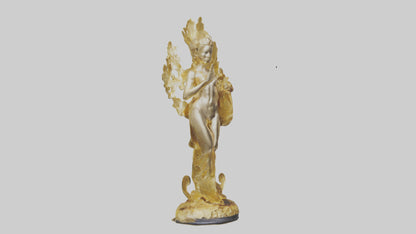 3D model Gold leaf statue model VR / AR / low-poly