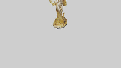 3D model Gold leaf statue model VR / AR / low-poly