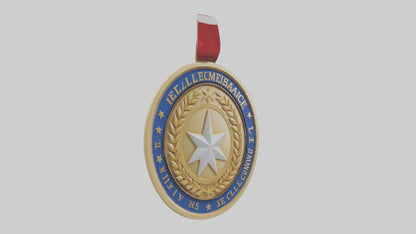 3D model Gold Medal for Excellence model VR / AR / low-poly