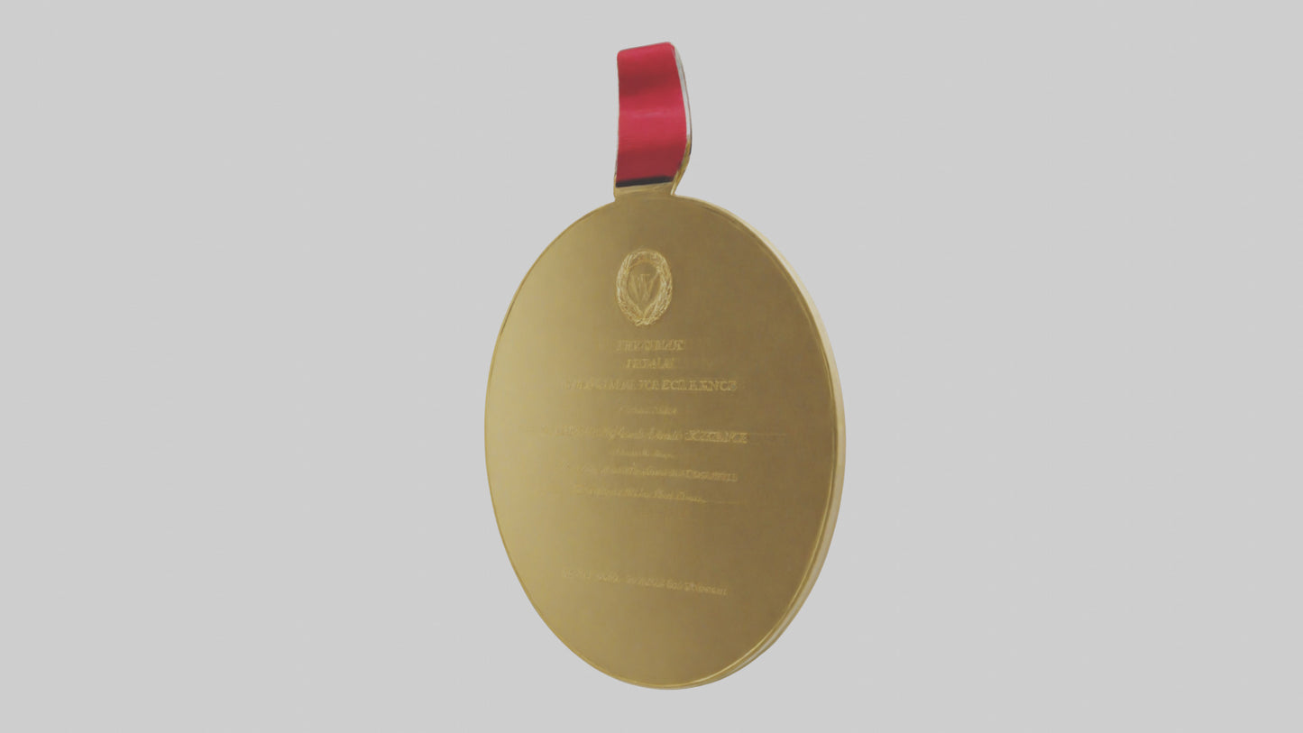 3D model Gold Medal for Excellence model VR / AR / low-poly