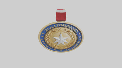 3D model Gold Medal for Excellence model VR / AR / low-poly