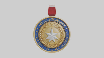 3D model Gold Medal for Excellence model VR / AR / low-poly