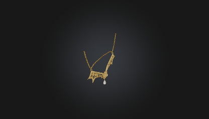 3D model gold necklace  VR / AR / low-poly