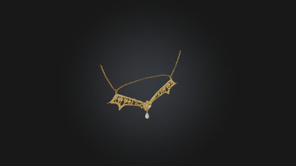 3D model gold necklace  VR / AR / low-poly
