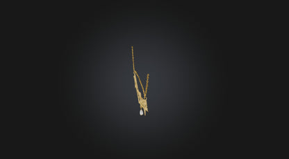 3D model gold necklace  VR / AR / low-poly
