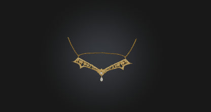 3D model gold necklace  VR / AR / low-poly